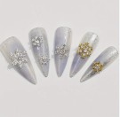 Snowflakes rhinestone - mix (gold, silver) thumbnail